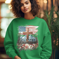 BLESSED IS THE NATION Heavy Weight Patriotic Christian Sweatshirt (S-5XL):  Women's Gildan 18000 - FREE SHIPPING