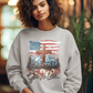 BLESSED IS THE NATION Heavy Weight Patriotic Christian Sweatshirt (S-5XL):  Women's Gildan 18000 - FREE SHIPPING