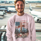BLESSED IS THE NATION Heavy Weight Patriotic Christian Sweatshirt (S-5XL):  Men's Gildan 18000 - FREE SHIPPING