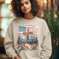 BLESSED IS THE NATION Heavy Weight Patriotic Christian Sweatshirt (S-5XL):  Women's Gildan 18000 - FREE SHIPPING