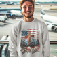 BLESSED IS THE NATION Heavy Weight Patriotic Christian Sweatshirt (S-5XL):  Men's Gildan 18000 - FREE SHIPPING