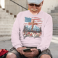 . BLESSED IS THE NATION Heavy Weight Patriotic Christian Long Sleeve T-Shirt (S-2XL):  Men's Gildan 2400 - FREE SHIPPING