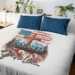 BLESSED IS THE NATION Light Weight Patriotic Christian Velveteen Plush Blanket (3 sizes available) - FREE SHIPPING