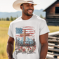 BLESSED IS THE NATION Patriotic Christian T-Shirt (S-5XL):  Men's Medium Weight Gildan 5000 - FREE SHIPPING