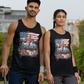 BLESSED IS THE NATION Medium Weight Patriotic Christian Tank Top (S-2XL):  Men's & Women's 5200 - FREE SHIPPING
