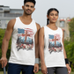 BLESSED IS THE NATION Medium Weight Patriotic Christian Tank Top (S-2XL):  Men's & Women's 5200 - FREE SHIPPING