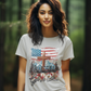 BLESSED IS THE NATION Semi-Fitted Patriotic Christian T-Shirt (S-3XL):  Women's Gildan 5000L - FREE SHIPPING