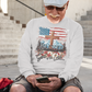 . BLESSED IS THE NATION Heavy Weight Patriotic Christian Long Sleeve T-Shirt (S-2XL):  Men's Gildan 2400 - FREE SHIPPING