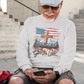 . BLESSED IS THE NATION Heavy Weight Patriotic Christian Long Sleeve T-Shirt (S-2XL):  Men's Gildan 2400 - FREE SHIPPING