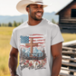 BLESSED IS THE NATION Patriotic Christian T-Shirt (S-5XL):  Men's Medium Weight Gildan 5000 - FREE SHIPPING