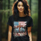 BLESSED IS THE NATION Semi-Fitted Patriotic Christian T-Shirt (S-3XL):  Women's Gildan 5000L - FREE SHIPPING