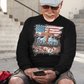 . BLESSED IS THE NATION Heavy Weight Patriotic Christian Long Sleeve T-Shirt (S-2XL):  Men's Gildan 2400 - FREE SHIPPING
