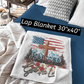 BLESSED IS THE NATION Light Weight Patriotic Christian Velveteen Plush Blanket (3 sizes available) - FREE SHIPPING