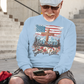 . BLESSED IS THE NATION Heavy Weight Patriotic Christian Long Sleeve T-Shirt (S-2XL):  Men's Gildan 2400 - FREE SHIPPING