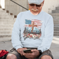 . BLESSED IS THE NATION Heavy Weight Patriotic Christian Long Sleeve T-Shirt (S-2XL):  Men's Gildan 2400 - FREE SHIPPING