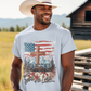 BLESSED IS THE NATION Patriotic Christian T-Shirt (S-5XL):  Men's Medium Weight Gildan 5000 - FREE SHIPPING