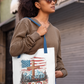 BLESSED IS THE NATION Patriotic Christian 100% Polyester Tote Bag (3 sizes) - FREE SHIPPING