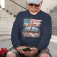 . BLESSED IS THE NATION Heavy Weight Patriotic Christian Long Sleeve T-Shirt (S-2XL):  Men's Gildan 2400 - FREE SHIPPING