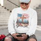 . BLESSED IS THE NATION Heavy Weight Patriotic Christian Long Sleeve T-Shirt (S-2XL):  Men's Gildan 2400 - FREE SHIPPING