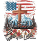 BLESSED IS THE NATION Heavy Weight Patriotic Christian Sweatshirt (S-5XL):  Men's Gildan 18000 - FREE SHIPPING