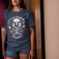 FOR GOD & COUNTRY Classic Patriotic Christian T-Shirt (S-5XL):  Women's Medium Weight Gildan 5000 - FREE SHIPPING