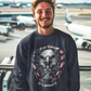 FOR GOD & COUNTRY Heavy Weight Patriotic Christian Sweatshirt (S-5XL):  Men's Gildan 18000 - FREE SHIPPING