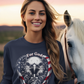 FOR GOD & COUNTRY Heavy Weight Patriotic Christian Long Sleeve T-Shirt (S-2XL):  Women's Gildan 2400 - FREE SHIPPING