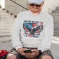 . FREE INDEED Heavy Weight Patriotic Christian Long Sleeve T-Shirt (S-2XL):  Men's Gildan 2400 - FREE SHIPPING