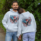 FREE INDEED Heavy Weight Patriotic Christian Hoodie (S-5XL):  Men's & Women's Gildan 18500 - FREE SHIPPING