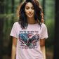 FREE INDEED Semi-Fitted Patriotic Christian T-Shirt (S-3XL):  Women's Gildan 5000L - FREE SHIPPING