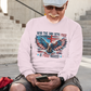 . FREE INDEED Heavy Weight Patriotic Christian Long Sleeve T-Shirt (S-2XL):  Men's Gildan 2400 - FREE SHIPPING
