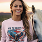 FREE INDEED Heavy Weight Patriotic Christian Long Sleeve T-Shirt (S-2XL):  Women's Gildan 2400 - FREE SHIPPING