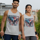 FREE INDEED Medium Weight Patriotic Christian Tank Top (S-2XL):  Men's & Women's 5200 - FREE SHIPPING