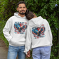 FREE INDEED Heavy Weight Patriotic Christian Hoodie (S-5XL):  Men's & Women's Gildan 18500 - FREE SHIPPING