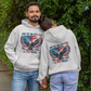 FREE INDEED Heavy Weight Patriotic Christian Hoodie (S-5XL):  Men's & Women's Gildan 18500 - FREE SHIPPING