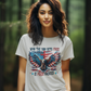FREE INDEED Semi-Fitted Patriotic Christian T-Shirt (S-3XL):  Women's Gildan 5000L - FREE SHIPPING