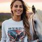 FREE INDEED Heavy Weight Patriotic Christian Long Sleeve T-Shirt (S-2XL):  Women's Gildan 2400 - FREE SHIPPING