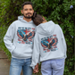 FREE INDEED Heavy Weight Patriotic Christian Hoodie (S-5XL):  Men's & Women's Gildan 18500 - FREE SHIPPING