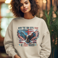FREE INDEED Heavy Weight Patriotic Christian Sweatshirt (S-5XL):  Women's Gildan 18000 - FREE SHIPPING