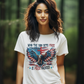 FREE INDEED Semi-Fitted Patriotic Christian T-Shirt (S-3XL):  Women's Gildan 5000L - FREE SHIPPING