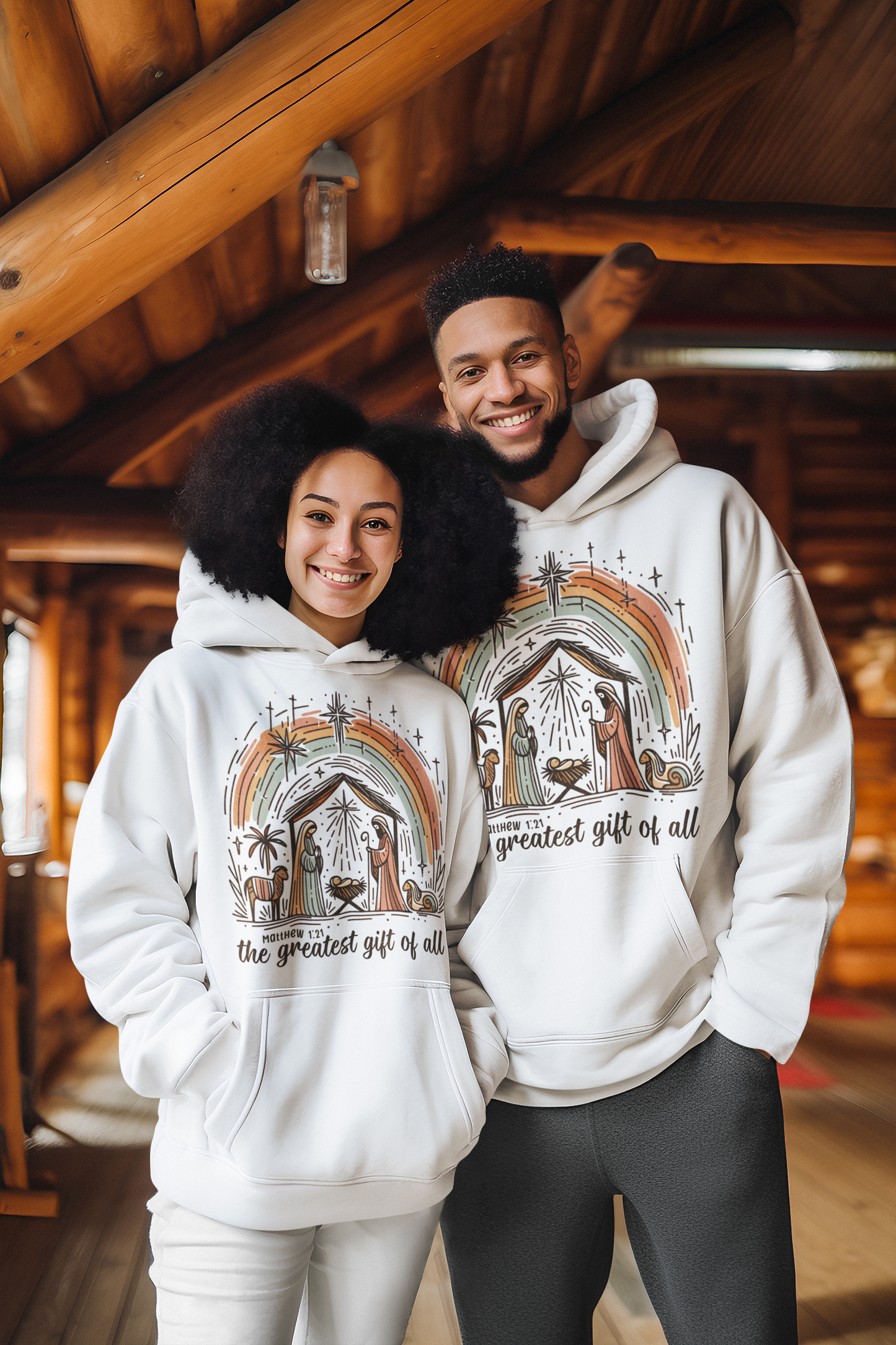 The GREATEST GIFT OF ALL Heavy Weight Christmas Hoodie (S-5XL):  Men's Gildan 18500 - FREE SHIPPING