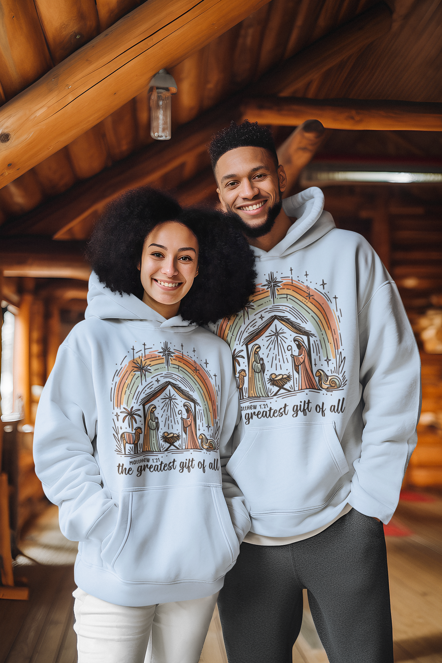 The GREATEST GIFT OF ALL Heavy Weight Christmas Hoodie (S-5XL):  Men's Gildan 18500 - FREE SHIPPING