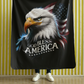 GOD BLESS AMERICA Light Weight Patriotic Christian Velveteen Plush Blanket (3 sizes available) - FREE SHIPPING