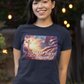GOD BLESS AMERICA Fitted Patriotic Christian T-Shirt (S-2XL):  Women's Bella+Canvas 6004 - FREE SHIPPING