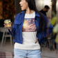 GOD BLESS AMERICA Fitted Patriotic Christian T-Shirt (S-2XL):  Women's Bella+Canvas 6004 - FREE SHIPPING