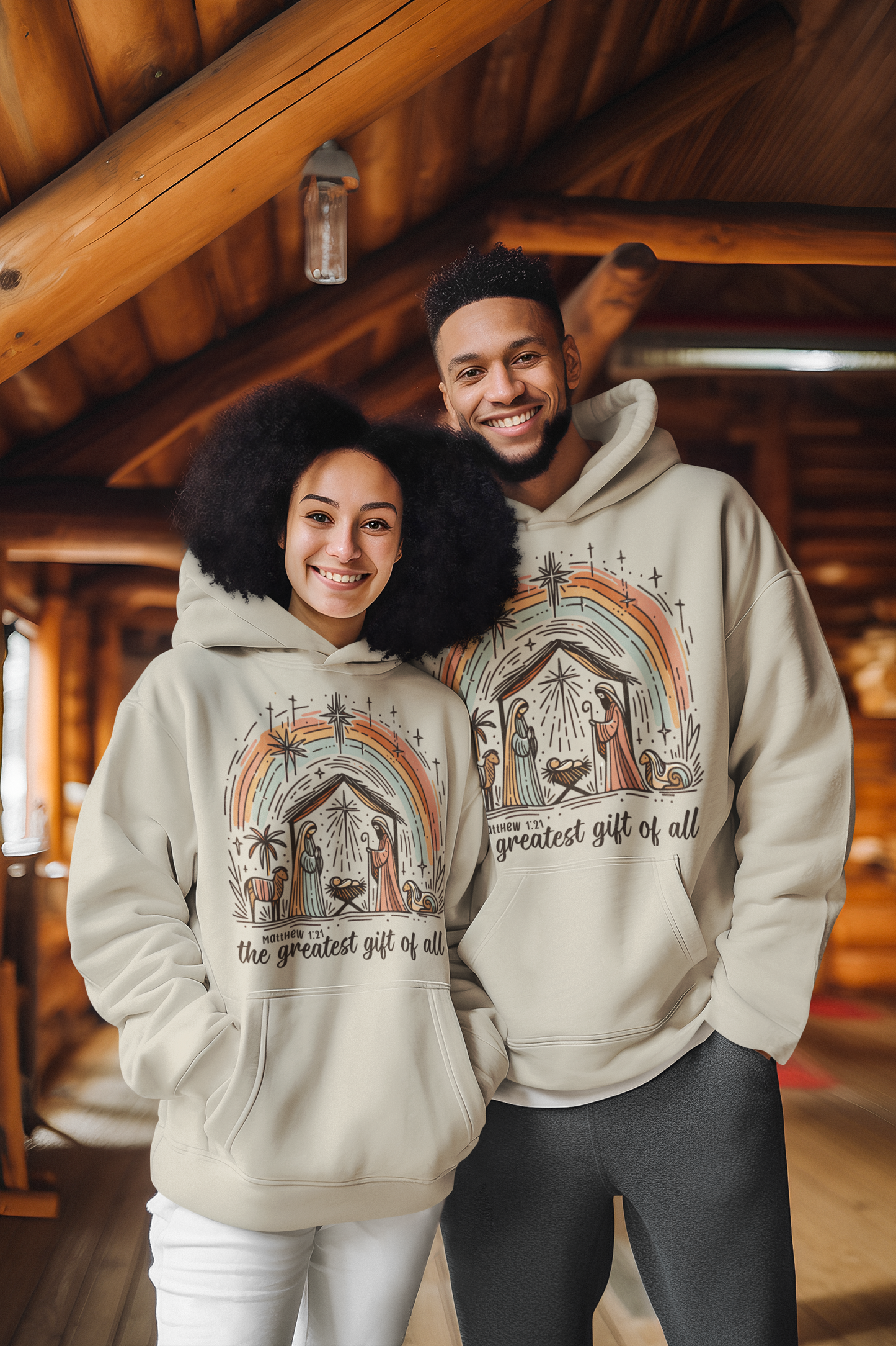 The GREATEST GIFT OF ALL Heavy Weight Christmas Hoodie (S-5XL):  Men's Gildan 18500 - FREE SHIPPING