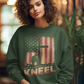 JUST KNEEL Heavy Weight Patriotic Christian Sweatshirt (S-5XL):  Women's Gildan 18000 - FREE SHIPPING
