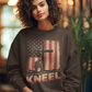 JUST KNEEL Heavy Weight Patriotic Christian Sweatshirt (S-5XL):  Women's Gildan 18000 - FREE SHIPPING