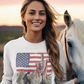 JUST KNEEL Heavy Weight Patriotic Christian Long Sleeve T-Shirt (S-2XL):  Women's Gildan 2400 - FREE SHIPPING