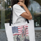 JUST KNEEL Patriotic Christian 100% Polyester Tote Bag (3 sizes) - FREE SHIPPING